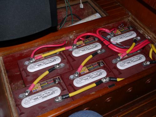 Still the best bang for the buck, golf cart batteries make a great house bank. Properly cared for, they'll last for years and provide the deep discharge capacity that cruising boats need.